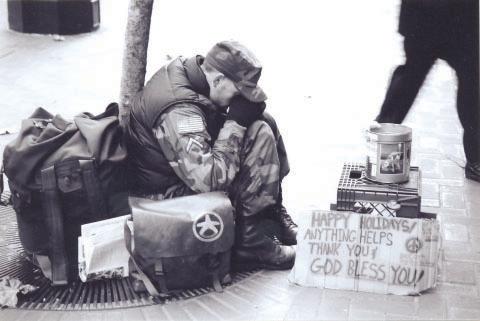 Homeless Vietnam veteren